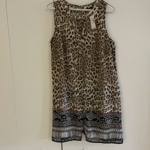 NWT Roz n Ali Leopard Tunic Top
